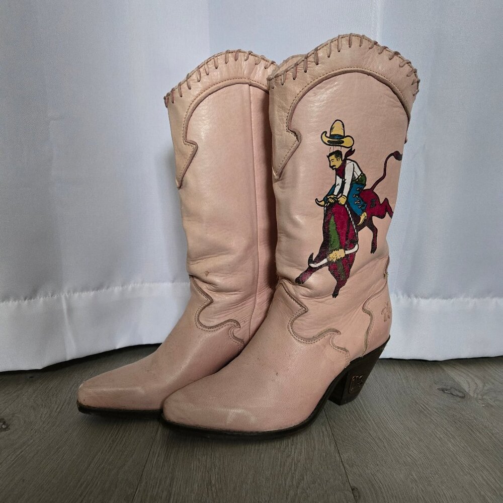 Zodiac Pink Cowgirl Heeled Boots